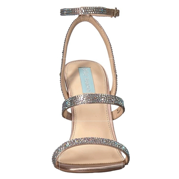 NIB Rare Limited Edition Blue by Betsey Johnson Aubry Rhinestone Crystal Heels - Picture 3 of 14